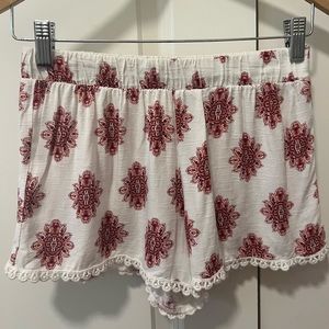 Pink Rose boho flowy shorts